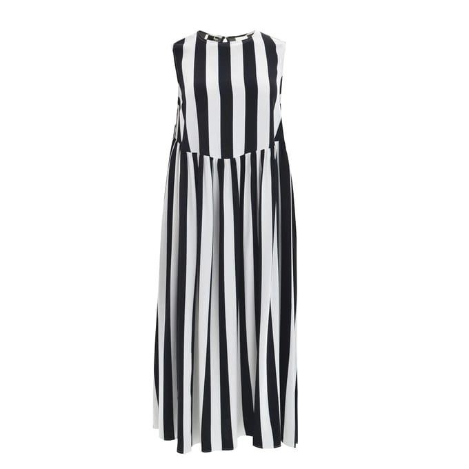 Gestreepte mouwloze jurk dames Mat Fashion