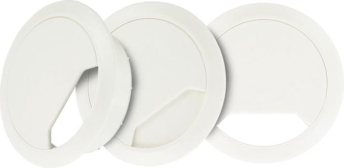 TQ4U Kabeldoorvoer - ABS Kunststof - Ø 60 mm - Verstelbaar - Wit - 3 stuks