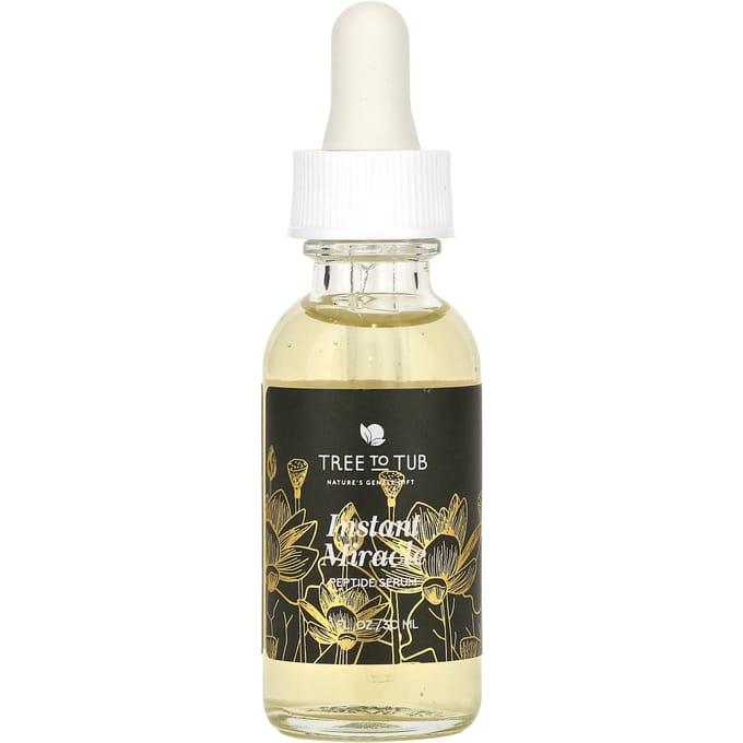 Tree To Tub, Instant Miracle Peptide Serum, 1 fl oz (30 ml) beige