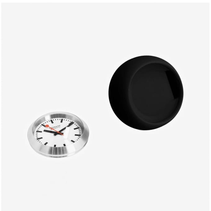 Mondaine Globe clock M660.30335.16SBO - Siliconen - Zwart - 60mm