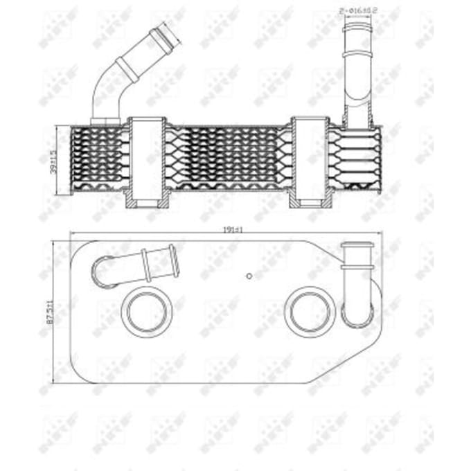 Olie radiator, automatische versnellingsbak NRF 31186