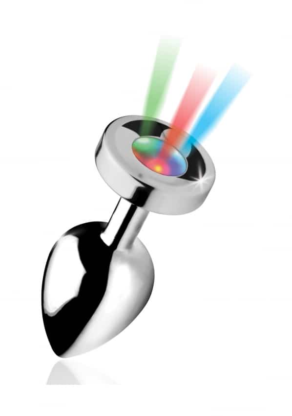 Aluminium Buttplug met LED verlichting - Large