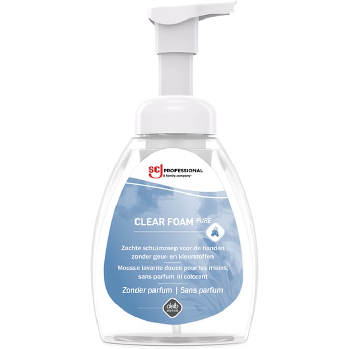 Handzeep SCJ Clear Foam Pure parfumvrij 250ml