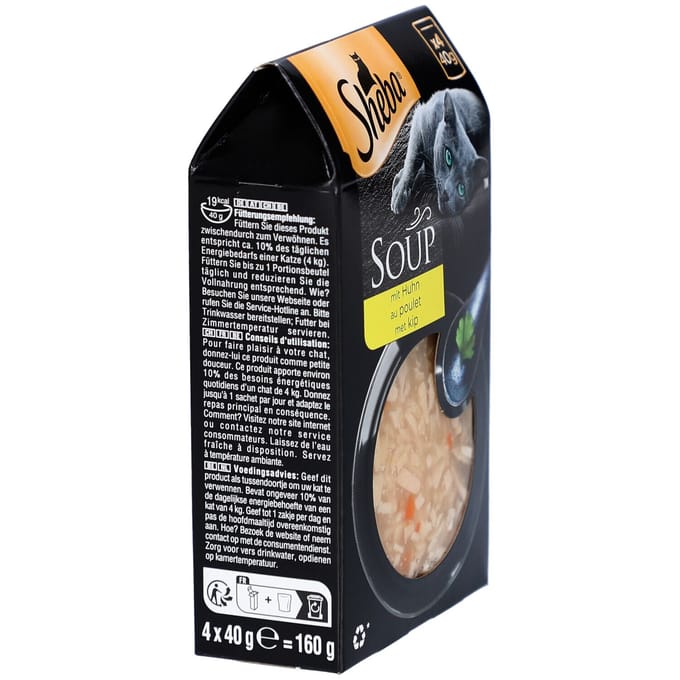 Sheba Soup - Kippensoep voor volwassen katten 4x40 Voeding