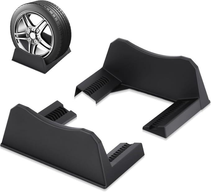 2 Stuks Auto Banden Display Rack - Verstelbare Breedte Bandenstandaard voor Opstelling en Opslag
