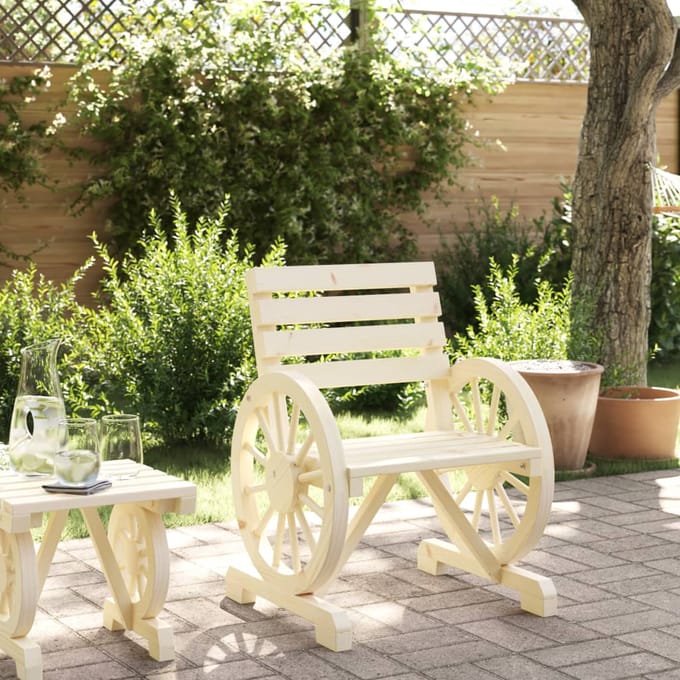 vidaXL - Tuinstoel - 58x58x78,5 - cm - massief - vurenhout