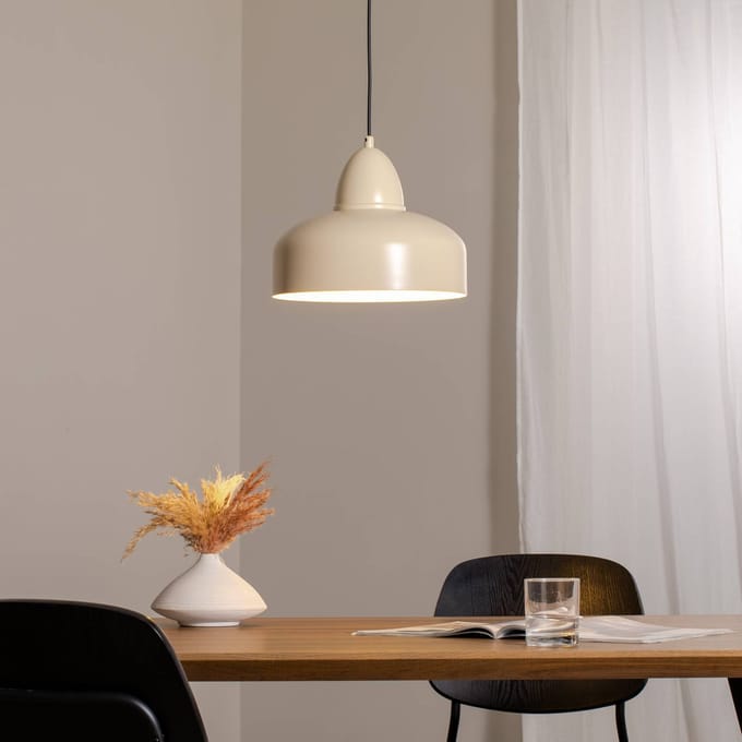 Como Crème Hanglamp 1-Lichts - Stijlvol & Verstelbaar