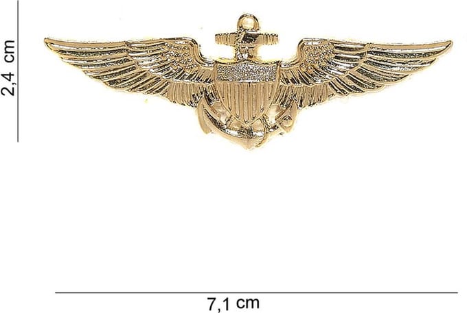 Embleem metaal US navy pilot wing pin