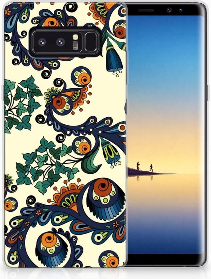 Siliconen Hoesje Samsung Galaxy Note 8 Barok Flower