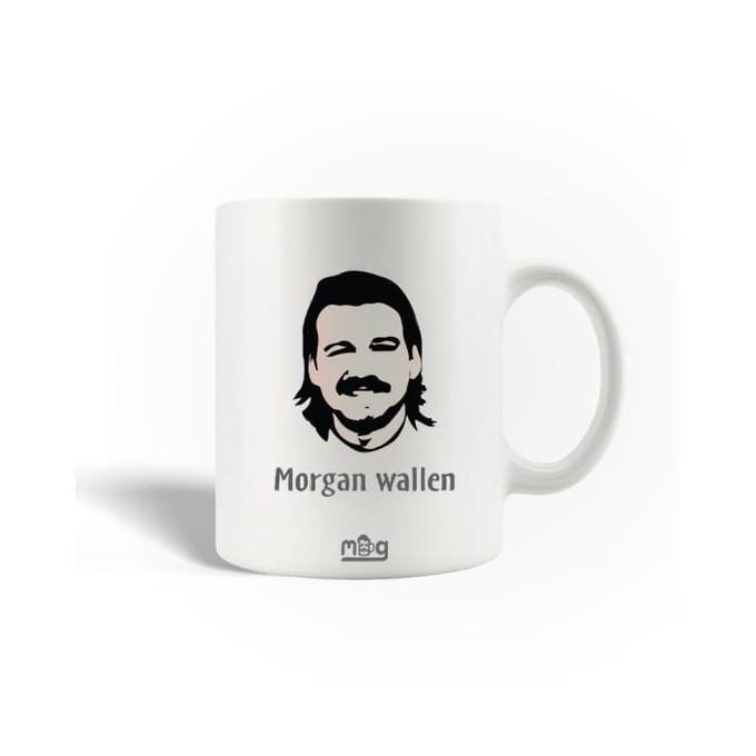 Mug en Céramique - Morgan Wallen - Noir et Blanc - 30cl - Compatible Lave-Vaisselle - 9,5 cm