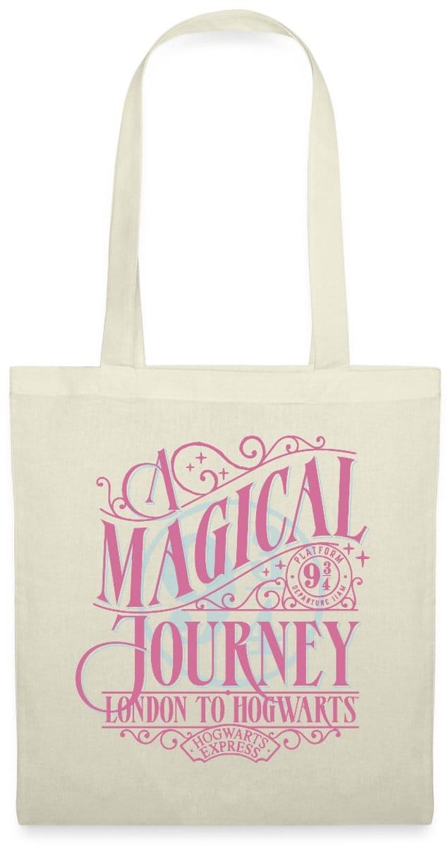 Harry Potter Perron 9 ¾ Ontwerp In Roze & Blauw Tas Van Stof Schoudertas