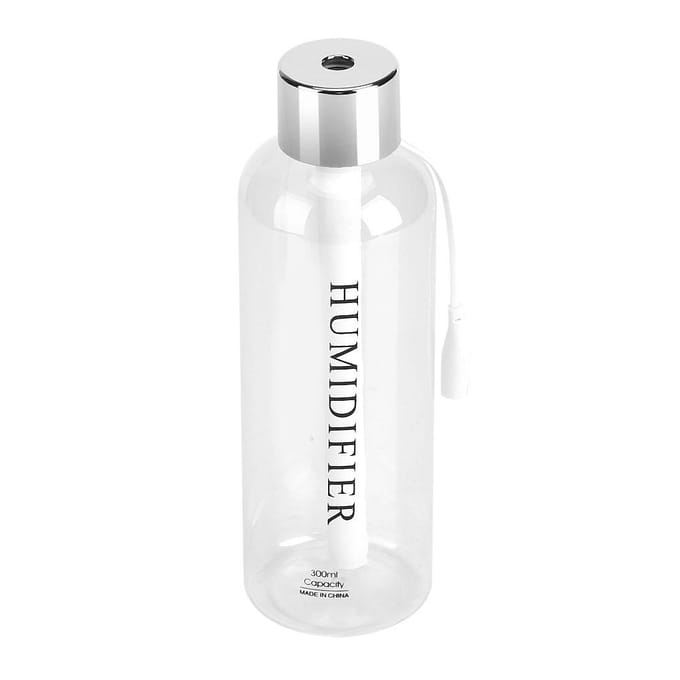 300ml Mini Luchtverspreider Mistmaker Draagbare USB Waterfles Luchtbevochtiger Auto Thuis white