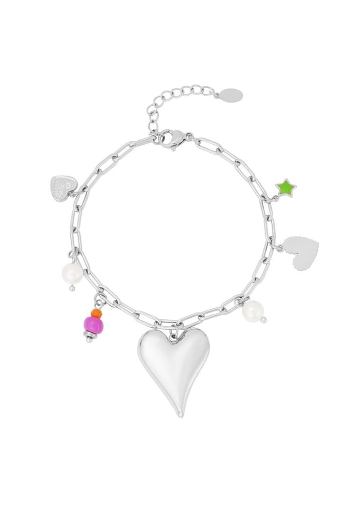 Bedelarmband - Love - Zilver - Stainless steel