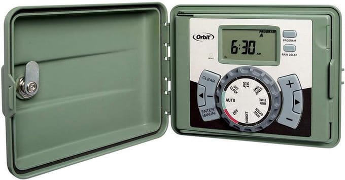 Sproeier met Kantelpaneel en Timer voor 4 Stations - Grijs