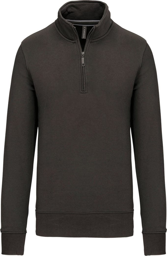 Kariban Sweater met ritshals K487 - Dark Grey - S