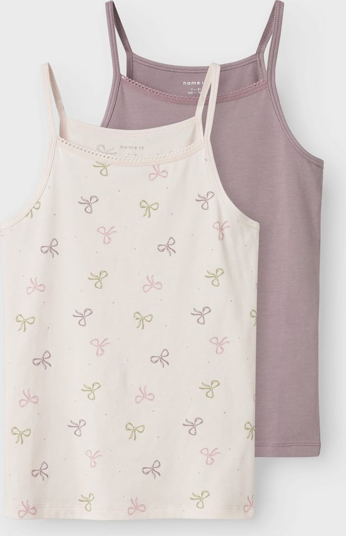 NAME IT - NKFSTRAP TOP 2P BARELY PINK BOW NOOS - Meisjes