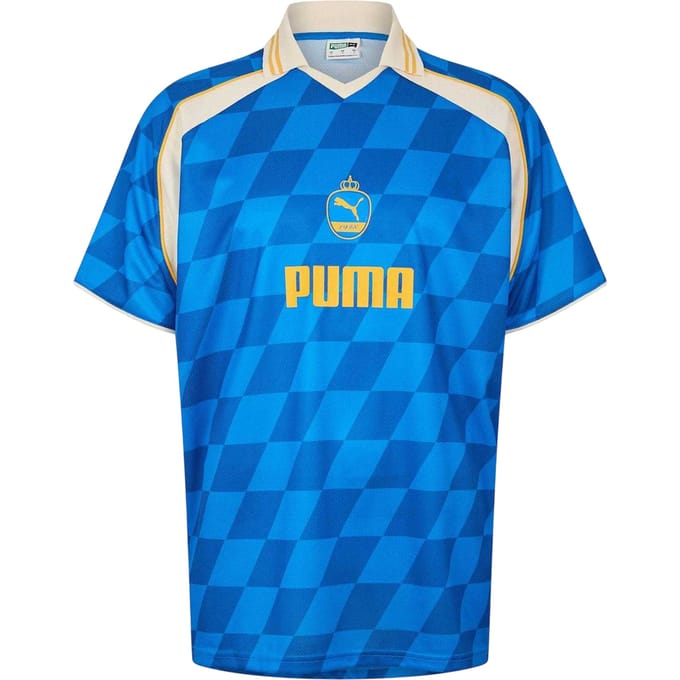Puma Performance T-shirt met dambord voor heren (Hyperblauw)