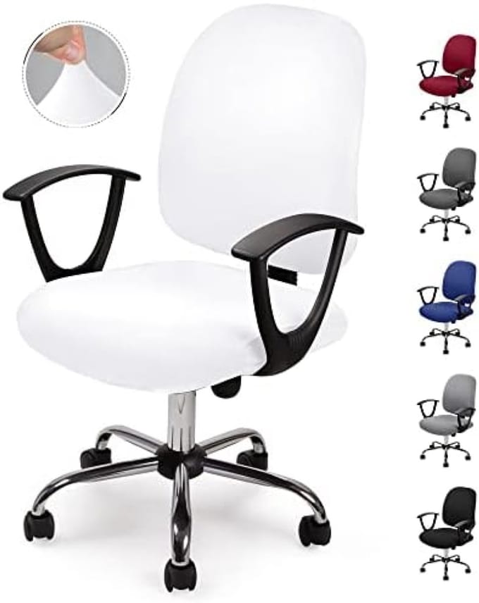 PromoHome Universele Bureaustoelhoes - Elastisch en Wasbaar - 2 Stuks