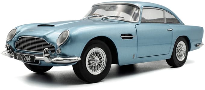 Aston Martin DB5 '64, blauw metallic Solido schaal 1:18
