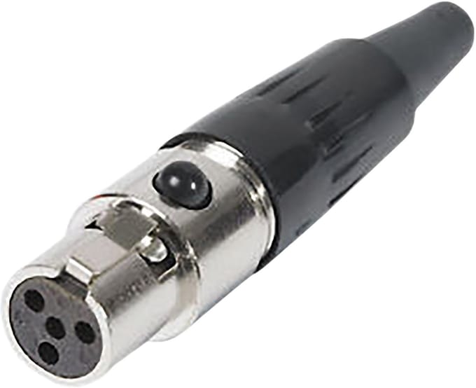 Mini XLR 4-pins (TA4) connector (v)