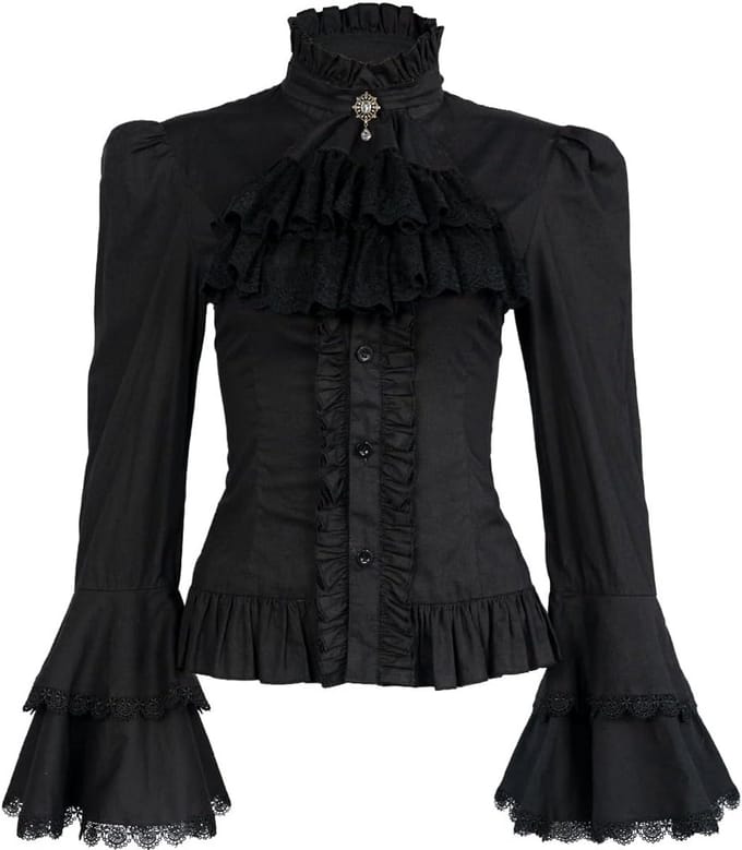 Victorian Damesjurk Lange Mouwen Feestjurk
