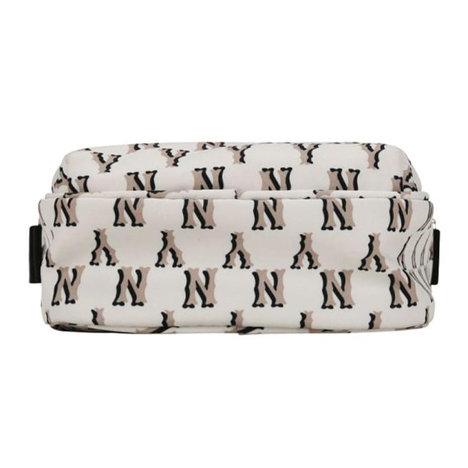 MLB Monogram Serie Ny Yankees Polyester Crossbody Mini Tas Unisex tassen Wit 32BGD2011-50B White gray