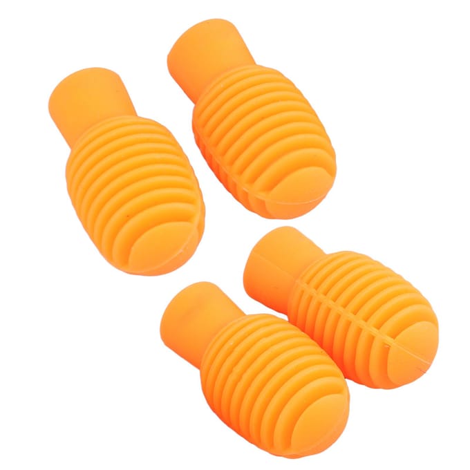 4 Stuks Drumstok Stille Tip Siliconen Drumstok Demper Mallet Stompe Tip Instrument Accessoire Oranje orange
