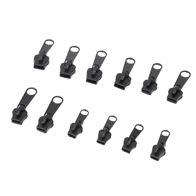 24 stuks Ritsreparatieset 3 maten Metalen rits schuifregelaar vervanging Afneembaar Multifunctioneel voor black
