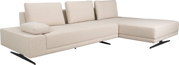 Dutchbone Shelly 3-zitsbank Rechts Chaise Longue Off-White - Wit
