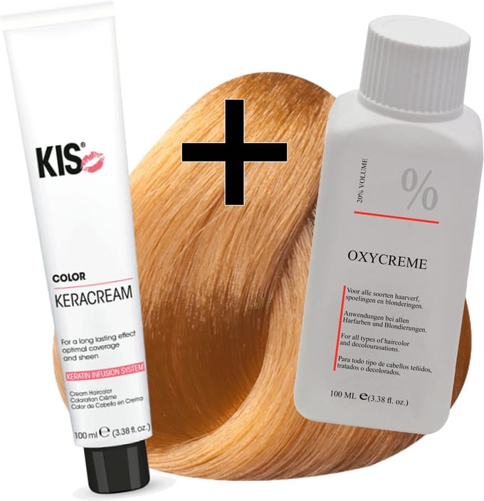 KIS haarverfset - 8GI Licht goudblond intensief  - haarverf & waterstofperoxide