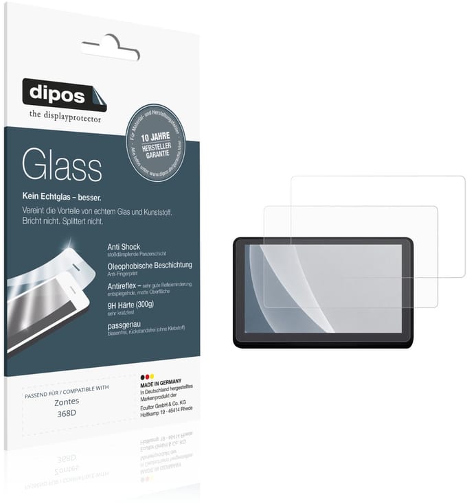 dipos – 2x Matte Pantserfolie geschikt voor Zontes 368D | 9H Screenprotector