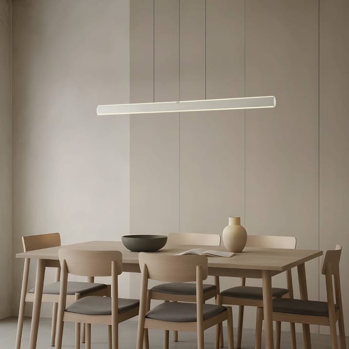 Lucande LED hanglamp Arvon, aluminiumkleurig, 117 cm, dimbaar, CCT