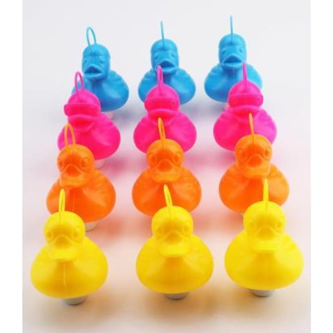 Zak met 12 kermiseendjes in 4 kleuren