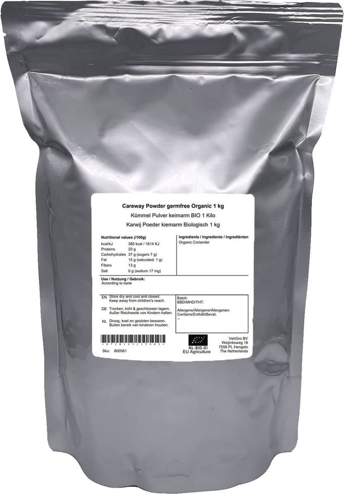 Karwij Poeder Kiemarm - 1 Kg - Holyflavours