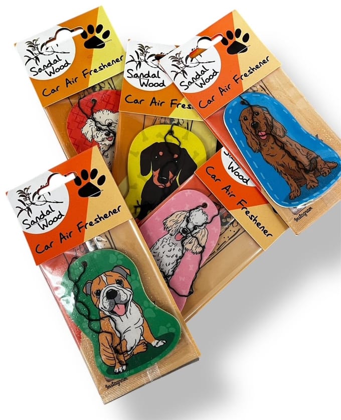 Dogs Mix - Carairfreshners - Sandelwood - 5 pack