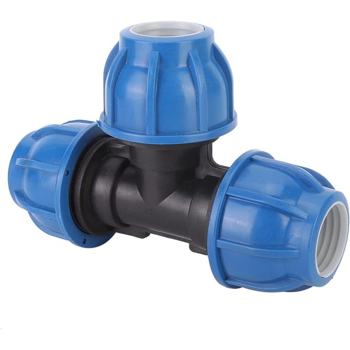PE Plastic Waterleiding Fitting Accessoires 32mm T-stuk Connector voor Pijpaansluiting