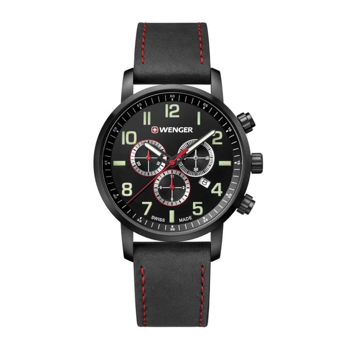Wenger 01.1543.104 Heren Horloge Swiss-made 43mm 20 ATM