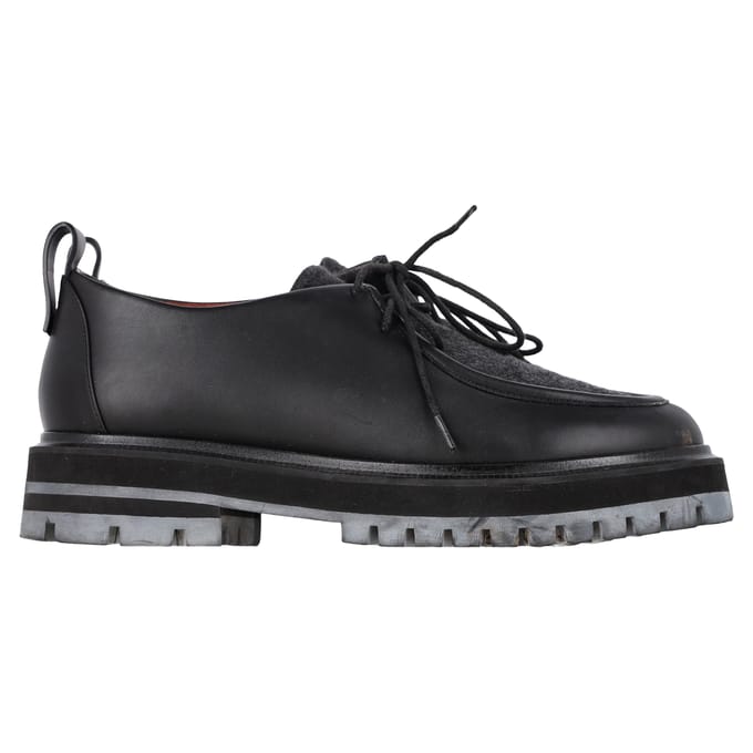 Loro Piana Veterschoenen in Zwart Leer