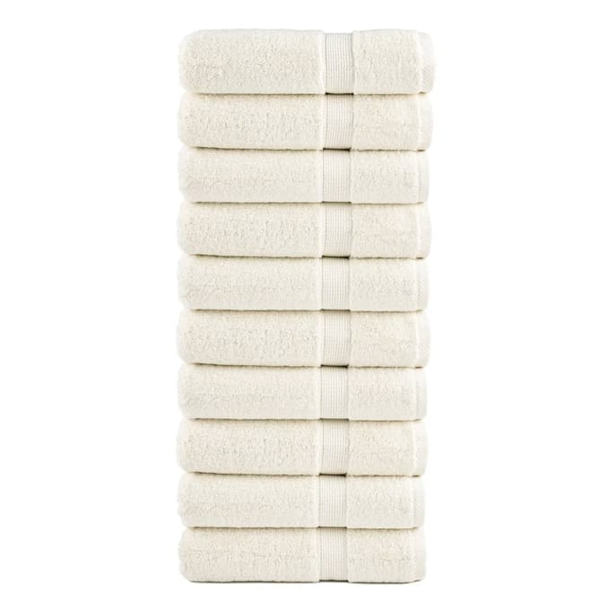 vidaXL - Badhanddoeken - SOLUND - 10 - st - 600 - g/m² - 70x140 - cm - crèmekleurig