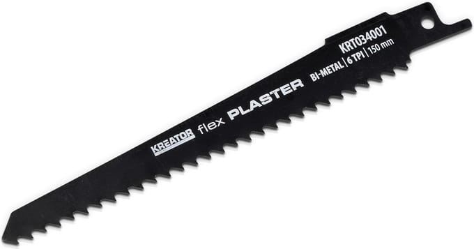 Kreator KRT034001 Zaagblad - Reciprozaag Flex/Gips - 150 mm - 6 TPI - 2 stuks