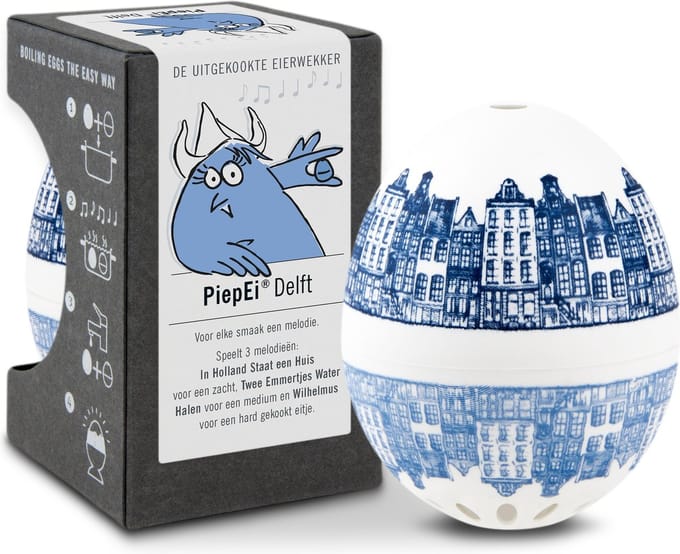 Brainstream PiepEi Delft - Delfter PiepEi - Kookwekker - Kookhulp voor perfect gekookt ei - Kunststof