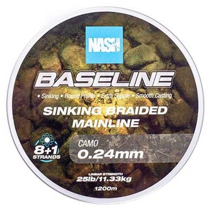 Nash Baseline Sinking 1200 M Gevlochten Vislijn Transparant 0.240 mm