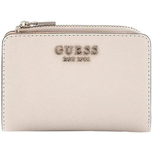 GUESS Portemonnee Kaarthoes Laurel Zip Around Card Case Bone Lichtgrijs