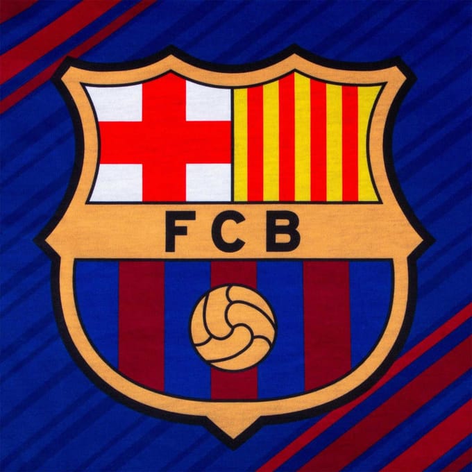 FC Barcelona Jongens Lange Pyjama Set 5-6 Years blauw