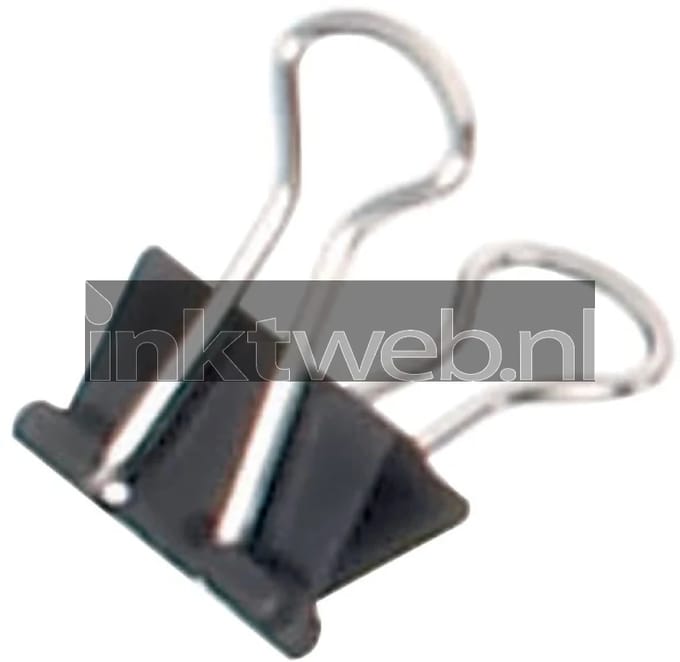Papierklem MAUL 215 foldback 13mm capaciteit 4mm zwart 12 stuks
