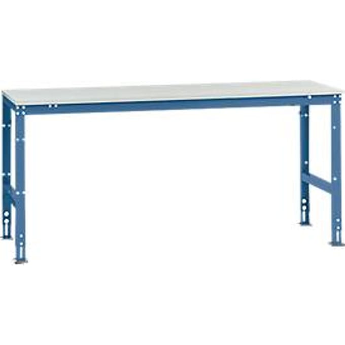 Manuflex basistafel UNIVERSAL Standaard, tafelblad melamine, 2000 x 800, briljantblauw