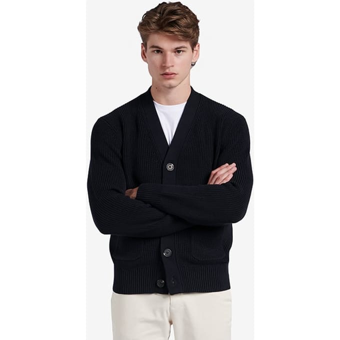 No Label Boston Heavyweight Cotton Navy Größe: L | Cardigans Outlet | Herren | Blau