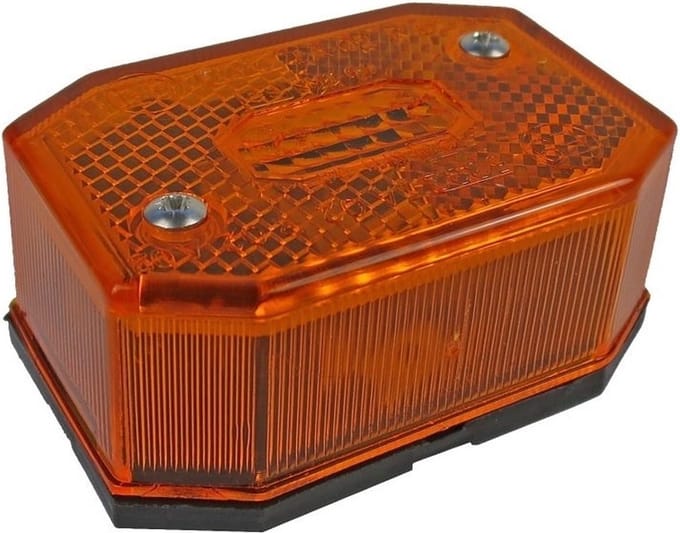 Aspock Flexipoint oranje/gele markeringslamp met directe DC connector