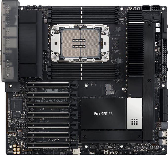 ASUS PRO WS W790E-SAGE SE Moederbord - Intel W790 - Intel LGA4677 - DDR5 RAM - SSI (Server)