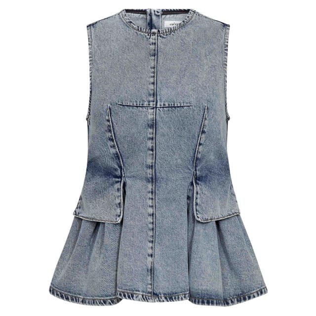 Co'Couture Pancycc denim top fade denim